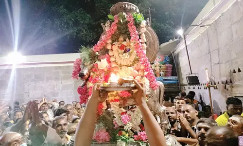 சேலம் சுகவனேஸ்வரர் கோவிலில் சனி பிரதோஷ வழிபாடு