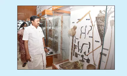 காந்தி மியூசிய புனரமைப்பு பணிகளை ஆய்வு செய்த அமைச்சர்