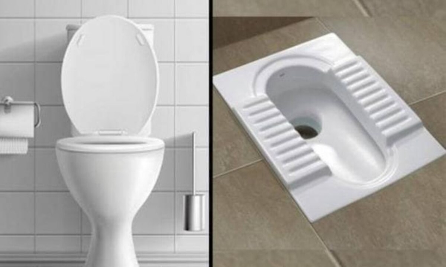 இரண்டு விதமான 'டாய்லெட்'களையும் பயன்படுத்துங்கள்.. indian toilet vs