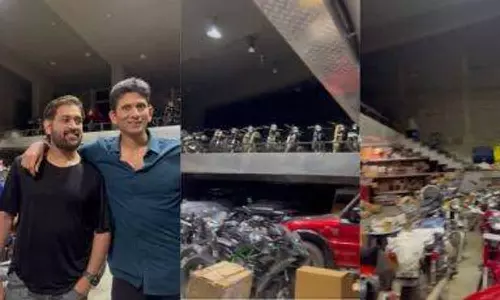 யாரு சாமி இவரு.. டோனியின் பைக் ஷோரூமை பார்த்து வாயை பிளந்த வெங்கடேஷ் பிரசாத்.. வீடியோ