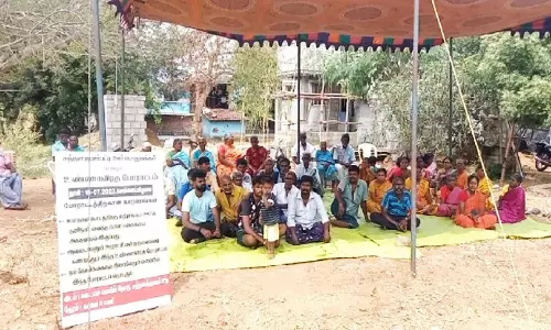 பாவூர்சத்திரம் அருகே பொதுமக்கள் உண்ணாவிரத போராட்டத்தால் பரபரப்பு