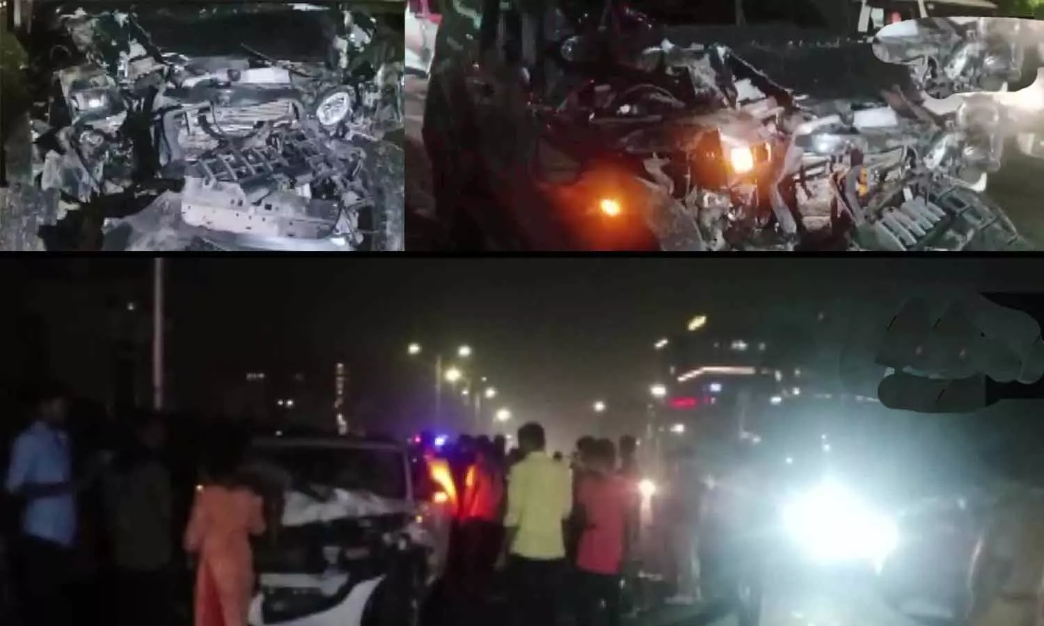 குஜராத்தில் கார் மோதி 10 பேர் சாவு: விபத்தை வேடிக்கை பார்க்க திரண்டிருந்தவர்கள் மீது 160 கி.மீ. வேகத்தில் வந்து புகுந்ததால் பரிதாபம் குஜராத்தில் கார் மோதி 10 பேர் சாவு: விபத்தை வேடிக்கை பார்க்க திரண்டிருந்தவர்கள் மீது 160 கி.மீ. வேகத்தில் வந்து புகுந்ததால் பரிதாபம்