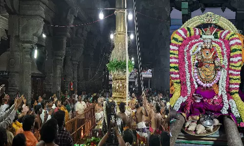திருவண்ணாமலை கோவிலில் ஆடிப்பூர பிரம்மோற்சவம் கொடியேற்றத்துடன் தொடங்கியது