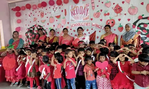 செங்கோட்டை ட்ரஷர் ஐலண்ட் பள்ளியில் சிவப்பு வண்ண தின கொண்டாட்டம்