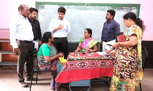 கோவை மாநகரில் கலைஞர் மகளிர் உரிமை திட்ட விண்ணப்ப பதிவு ஒத்திகை நிகழ்ச்சி