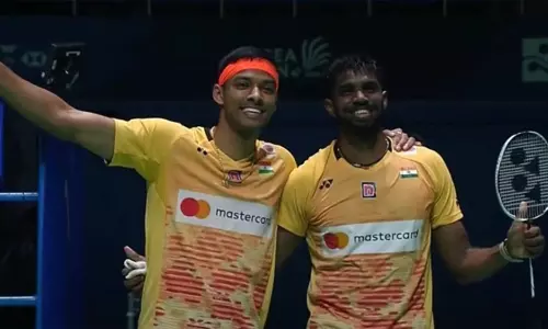 கொரிய ஓபன் பேட்மிண்டன்: சாத்விக்-சிராக் ஜோடி இறுதிச்சுற்றுக்கு முன்னேற்றம்