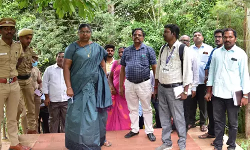கொல்லிமலையில் வல்வில் ஓரி விழா முன்னேற்பாடு பணிகள்