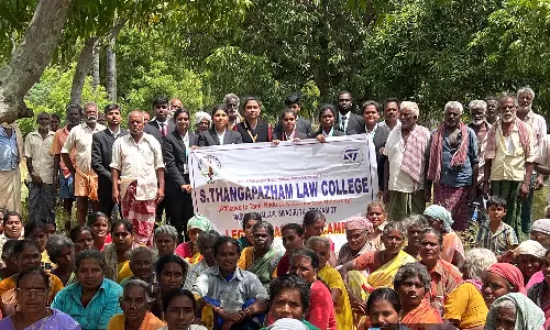 எஸ்.தங்கப்பழம் சட்டக் கல்லூரி சார்பில் சட்ட விழிப்புணர்வு முகாம்