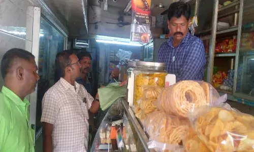 செங்கோட்டை நகராட்சி பகுதிகளில் உள்ள கடைகளில் அதிகாரிகள் சோதனை; பிளாஸ்டிக் பொருட்கள் பறிமுதல்