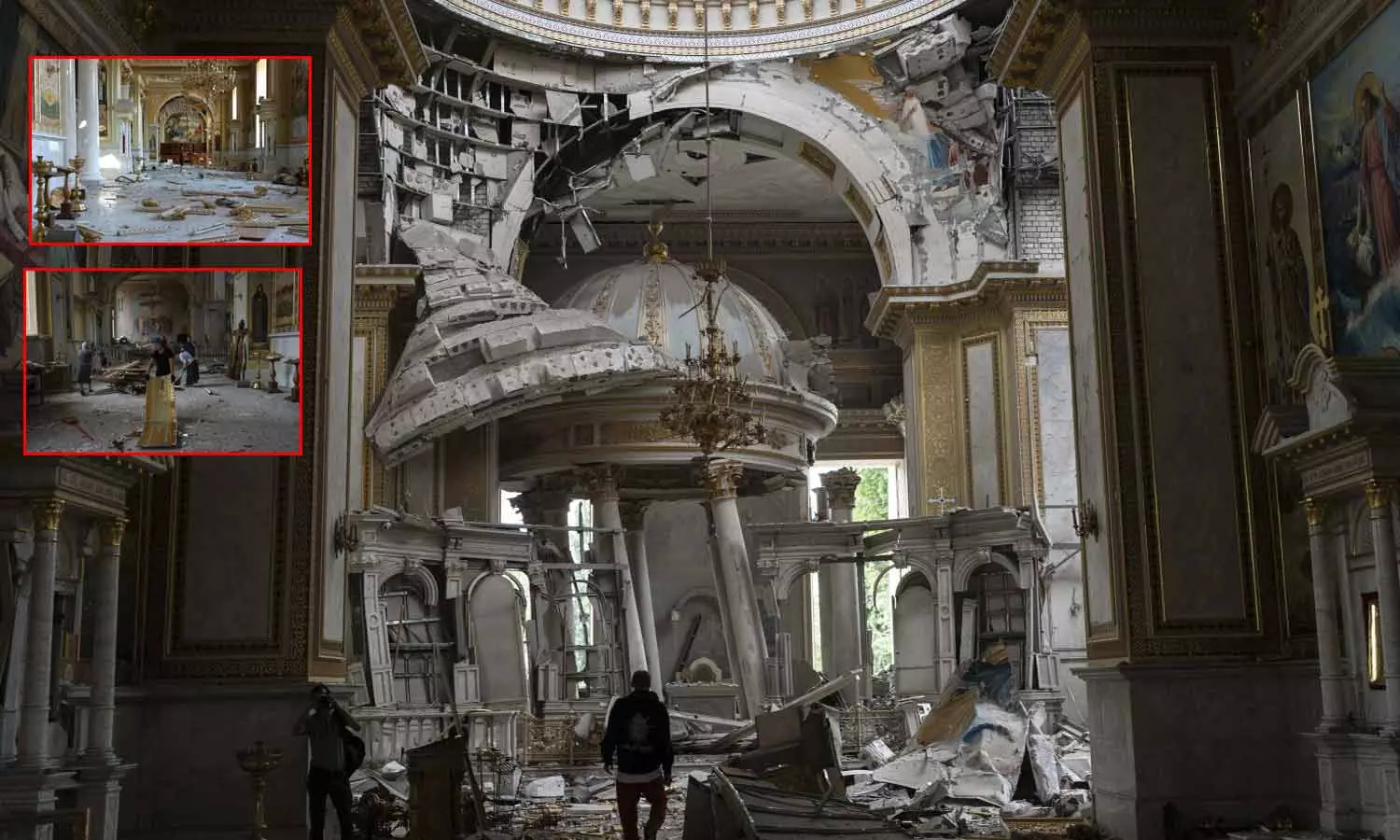 உக்ரைன் துறைமுக நகரமான ஒடேசா மீது ரஷியா தாக்குதல்: 17-ம் நூற்றாண்டு தேவாலயம் தகர்ப்பு உக்ரைன் துறைமுக நகரமான ஒடேசா மீது ரஷியா தாக்குதல்: 17-ம் நூற்றாண்டு தேவாலயம் தகர்ப்பு