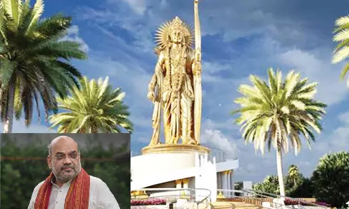 நாட்டிலேயே உயரமான 108 அடி ராமர் சிலை- மத்திய மந்திரி அமித்ஷா பணிகளை தொடங்கி வைத்தார்