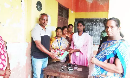 மகளிர் உரிமை தொகை விண்ணப்பங்கள் பதிவேற்றம் செய்ய ஒத்திகை முகாம்