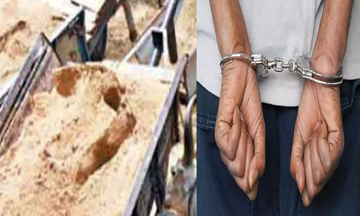 மணல் கடத்திய 2 பேர் கைது மணல் கடத்திய 2 பேர் கைது