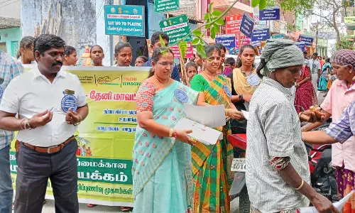 போடி நகராட்சி சார்பில் விழிப்புணர்வு பேரணி