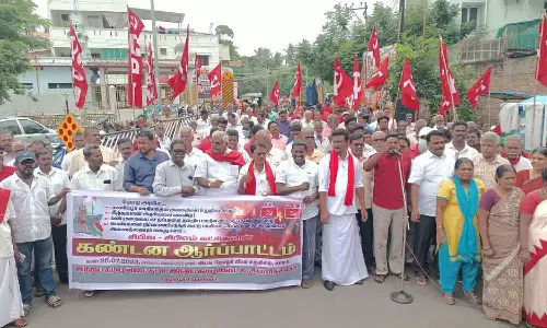 கம்யூனிஸ்டு கட்சிகள் ஆர்ப்பாட்டம்