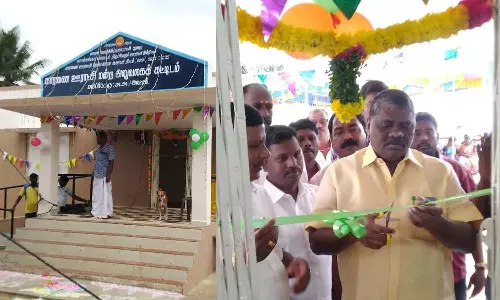 காரணை ஊராட்சிக்கு 24.54லட்சம் செலவில் புதிய அலுவலக கட்டிடம்- இதயவர்மன் திறந்து வைத்தார்