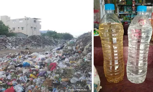 முத்தூரில் குப்பைகளை அகற்றாததால் மாசடையும் நீர்