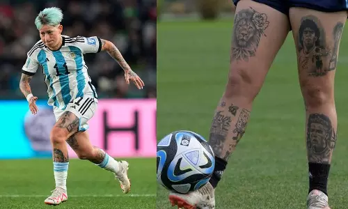 நான் அப்படி சொன்னேனா? ரொனால்டோ டாட்டூ குத்திய அர்ஜென்டினா வீராங்கனை காட்டம்