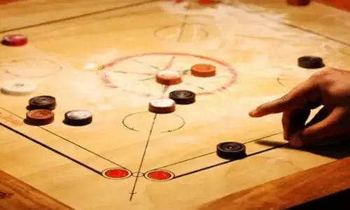 திருப்பூர் வடக்கு மாவட்ட தி.மு.க. சார்பில் தேசிய அளவிலான கேரம் போட்டி