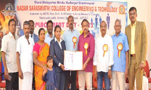 தேனி நாடார் சரஸ்வதி பொறியியல் கல்லூரியில் 81 மாணவ-மாணவிகளுக்கு பணி நியமன ஆணை