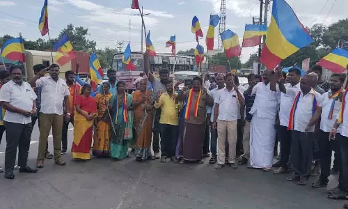 பல்லடத்தில் பா.ம.க., ஆர்ப்பாட்டம்