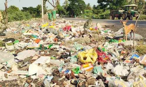 நெல்லிக்குப்பம் சாலையில் குப்பைகள் கொட்டப்படுவதால் விபத்து ஏற்படும் அபாயம்: வாகன ஓட்டிகள் அச்சம்