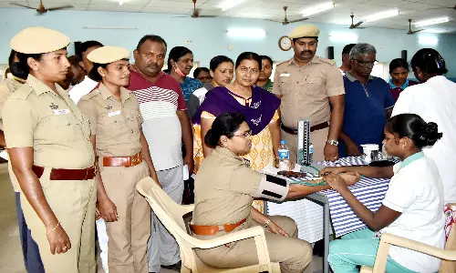 போலீசாருக்கான மருத்துவ முகாம்