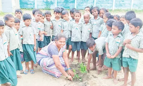 அரசு பள்ளியில் இயற்கை வள பாதுகாப்பு தினவிழா