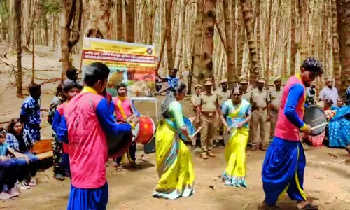 கொடைக்கானலில் கலை நிகழ்ச்சிகள் மூலம் வன விலங்குகள் குறித்து சுற்றுலா பயணிகளுக்கு விழிப்புணர்வு