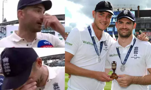 வானுக்கும் எல்லை உண்டு நட்புக்கில்லையே.. ஸ்டூவர்ட் பிராடுக்காக கண்ணீர் விட்டு அழுத ஆண்டர்சன்.. வீடியோ