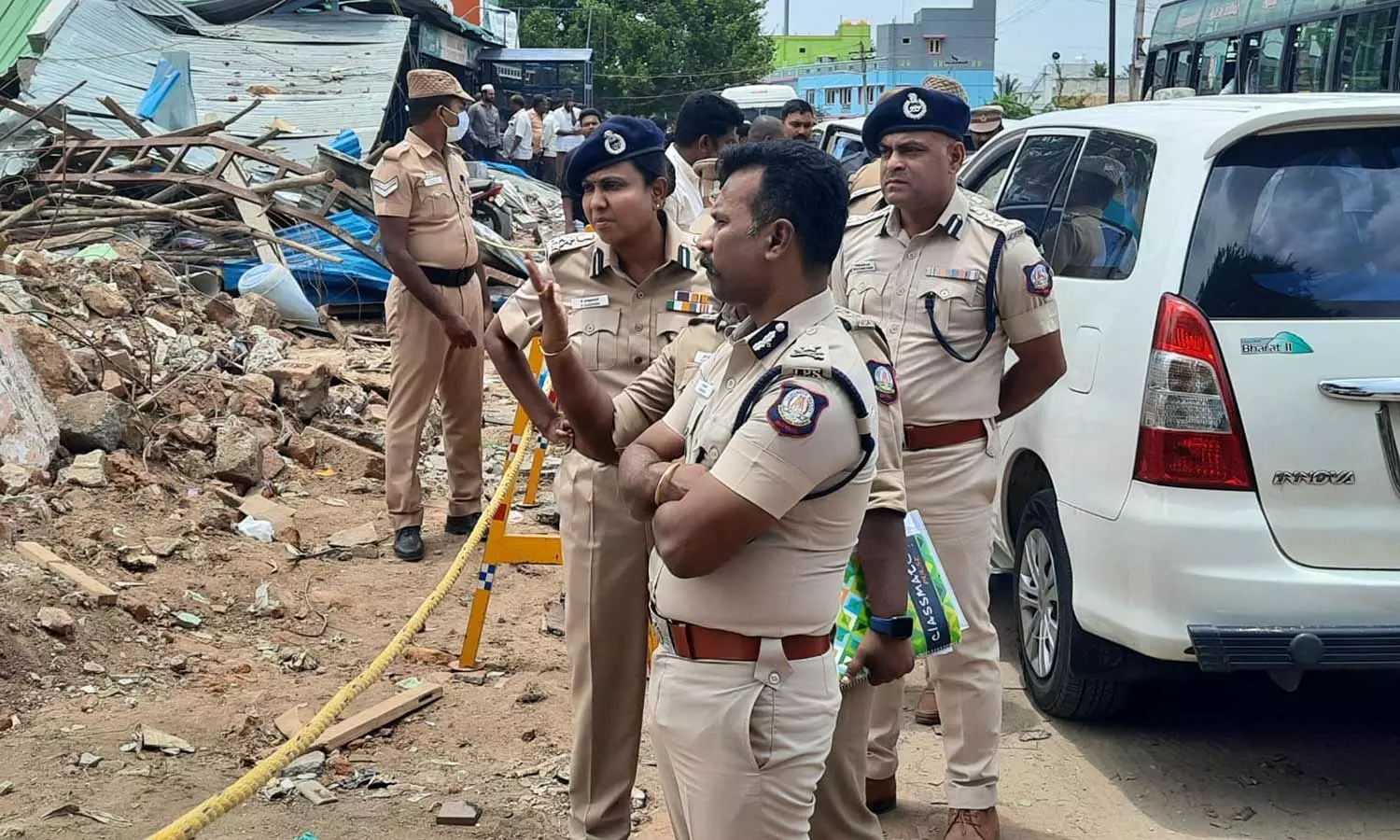 கிருஷ்ணகிரி வெடி விபத்து நடந்த இடத்தில் இன்று கோவை மேற்கு மண்டல ஐ.ஜி நேரில் ஆய்வு