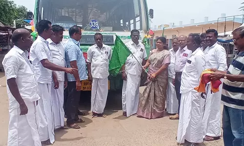 புதிய வழித்தடத்தில் பேருந்து போக்குவரத்து தொடக்கம்