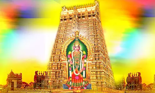 கன்னியாகுமரி பகவதி அம்மன் கோவிலில் 9 நிலையுடன் 120 அடி உயரத்தில் அமையும் ராஜகோபுரம்