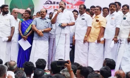 பெரம்பலூரில் ஓ.பி.எஸ். அணி - அ.ம.மு.க. ஆர்ப்பாட்டம்