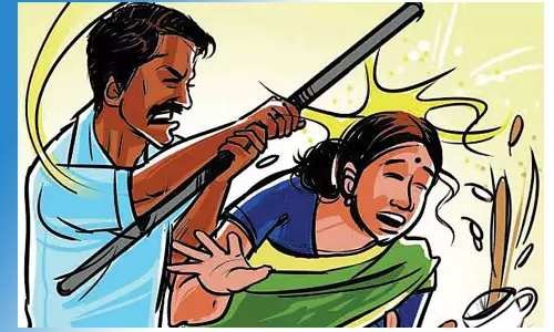 குடும்பத்தகராறில் மனைவி மீது சராமாரி தாக்குதல்