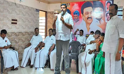 சங்கரன்கோவில் அருகே தி.மு.க. பாக முகவர்கள் கூட்டம்- ராஜா எம்.எல்.ஏ., பங்கேற்பு