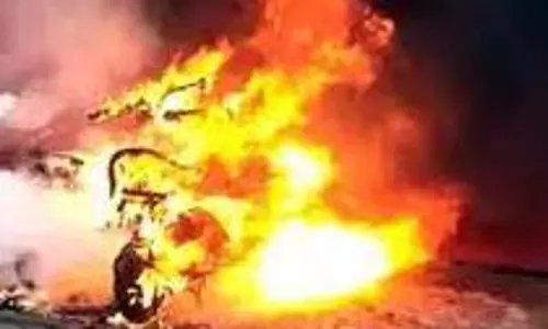 பெரம்பலூரில் 70 இருசக்கர வாகனங்கள் எரிந்து நாசம்