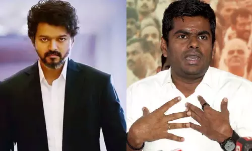 அண்ணாமலை நடைபயணம்.. விஜய் மக்கள் இயக்க கொடியுடன் பங்கேற்ற ரசிகர்களால் பரபரப்பு