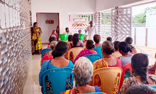 கடையம் அருகே வீட்டு மாடி தோட்டம் அமைக்க பயிற்சி