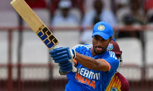 திலக் வர்மா அரை சதம் - வெஸ்ட் இண்டீஸ் வெற்றி பெற 153 ரன்களை இலக்காக நிர்ணயித்தது இந்தியா