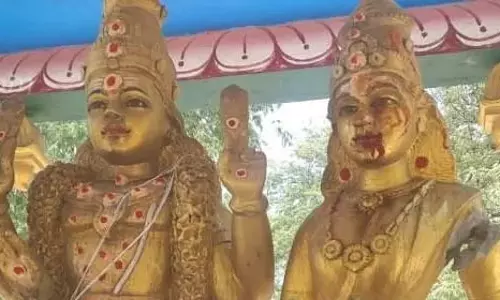 சாமி சிலையை சேதப்படுத்தியவர் கைது