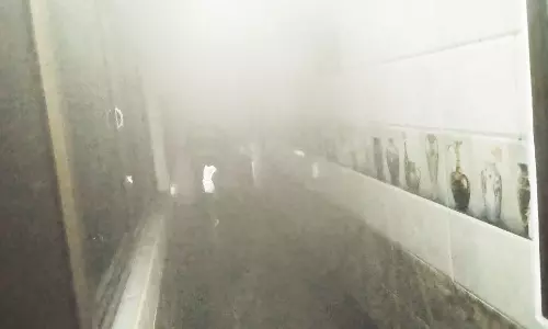 கன்னியாகுமரி விடுதியில் தீ விபத்து- சுற்றுலா பயணிகள் அலறியடித்து ஓட்டம்