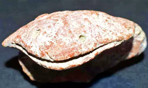 கீழடி அகழாய்வு: பாம்பு தலை போன்ற உருவம் கண்டெடுப்பு