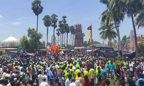 அந்தியூர் குருநாதசாமி புதுப்பாளையம் கோவிலுக்கு வந்து சேர்ந்தது
