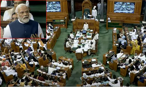 நம்பிக்கையில்லா தீர்மானம் எங்களுக்கு நல்ல சகுனம்.. பாராளுமன்றத்தில் பிரதமர் மோடி பேச்சு