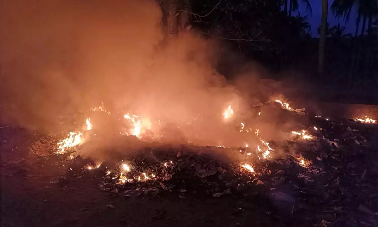 தக்கலை அரசு ஆஸ்பத்திரி  வளாகத்தில் திடீர் தீ