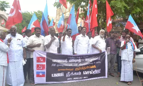 கம்யூனிஸ்டுகள்- விடுதலை சிறுத்தைகள் ஆர்ப்பாட்டம்