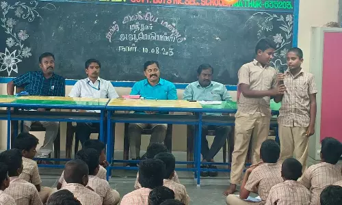 மத்தூர் அரசு பள்ளியில் தமிழ் இலக்கிய மன்ற தொடக்க விழா