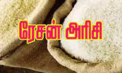 தெரிசனங்கோப்பு பகுதியில் 3 டன் ரேசன் அரிசி பறிமுதல்