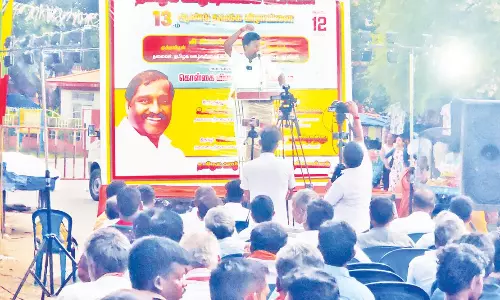 ஒகேனக்கல்லில்  தமிழக வாழ்வுரிமை கட்சி சார்பில்கொள்கை விளக்க பொதுக்கூட்டம்